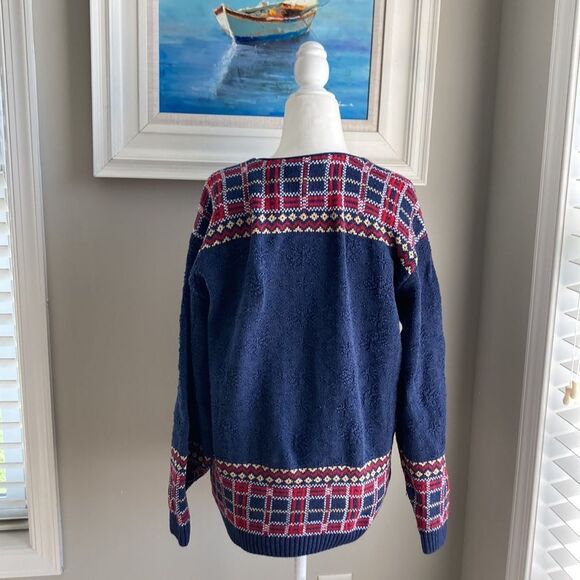 Vintage Northern Treasure Parkhurst Cardigan Mountain Holiday Winter Sweater M - Picture 7 of 12